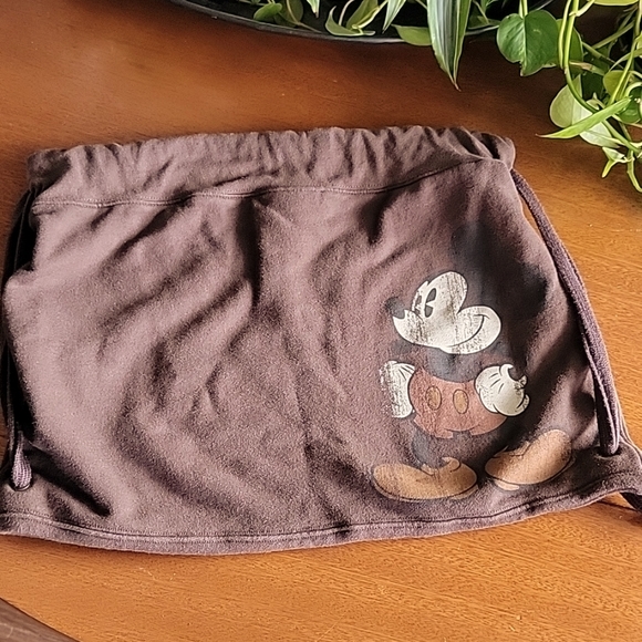 Disney Mickey Mouse Tote backpack drawstring sweater bag HoBo everyday Pack Sack - Picture 4 of 14